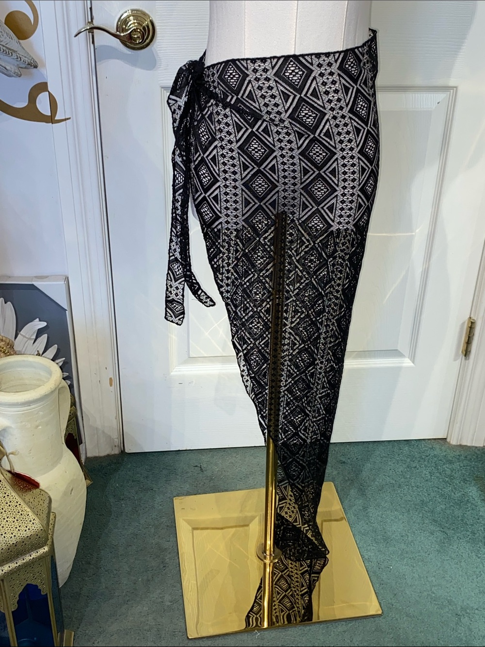 Black Lace Sarong NWOT